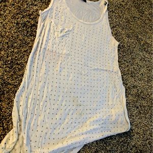 White rhinestone tank